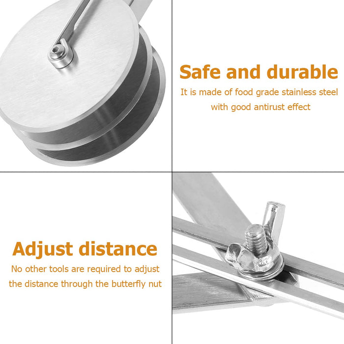 Esslly’s Adjustable Pastry Cutter — featuring stainless steel blades and customizable wheel spacing_1