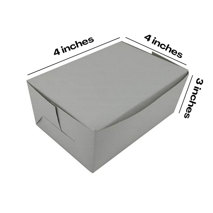 Esslly 320 GSM white pastry boxes (Pack of 50) with a sleek finish.