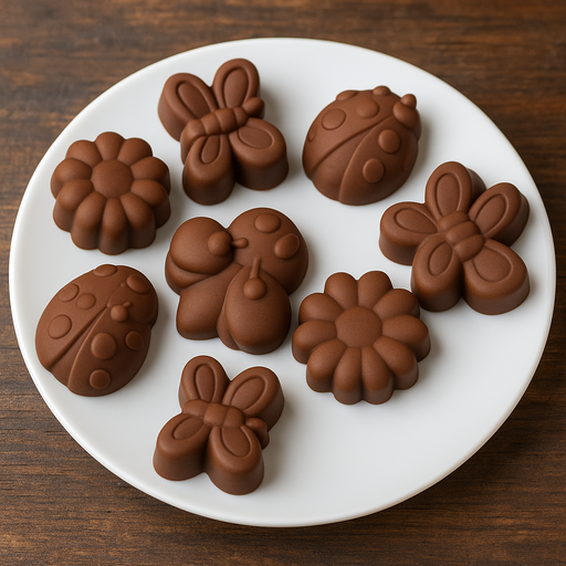 Create adorable butterfly, flower, and ladybug-shaped treats with Esslly’s.