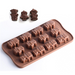 robot-shaped treats with Esslly’s 12-cavity food-grade silicone mould.