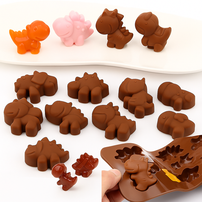 Esslly 12-Piece Dino Pet Chocolate Mould Food-Grade - Main Image