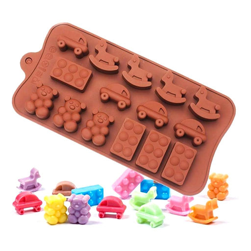 baby toy-shaped treats with Esslly’s 15-Cavity Silicone Mould
