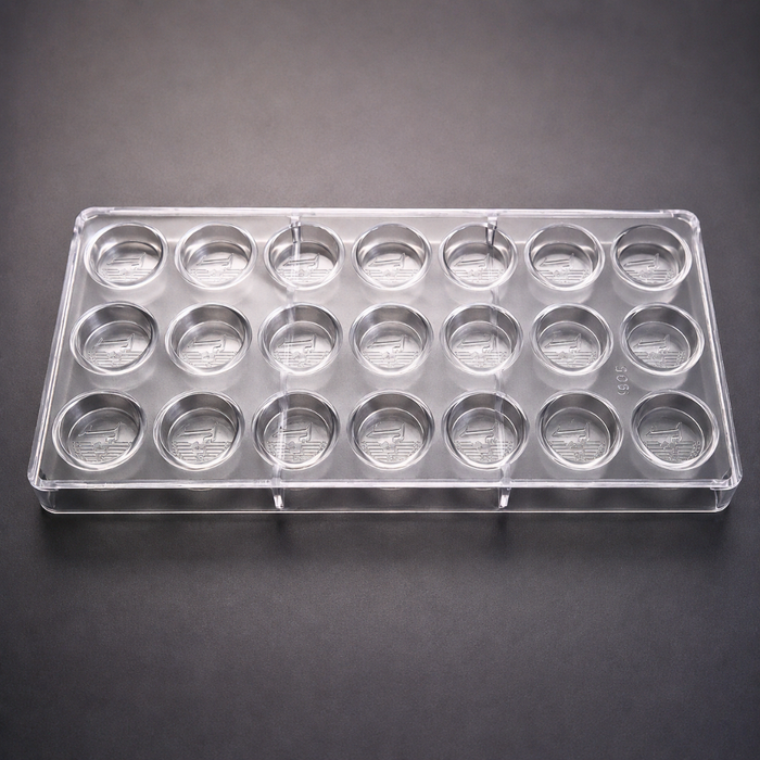 1 Euro Coin Polycarbonate Chocolate Mould - 21 Cavities