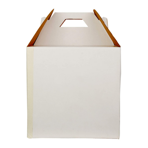 Esslly 3-ply tall cake boxes with handle for safe delivery. Durable, wobble-free design in 8, 10 and 15 sizes. Flat-packed set of 5.