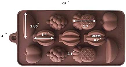 12 Cavity Fruit-Shaped Silicone Mould