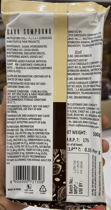 Lotus Dark Chocolate DCS 11 | 500g