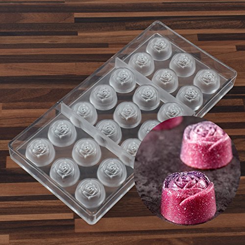 Rose Shaped Chocolate Mould | 21 Cavity