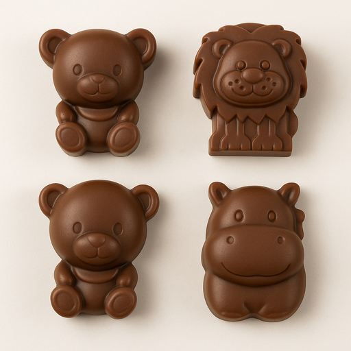 Create adorable lion, hippopotamus, and bear-shaped treats with this versatile, food-safe, and non-stick silicone mould, perfect for baking and crafting.