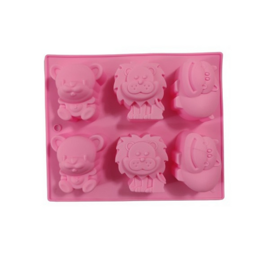 Create adorable lion, hippopotamus, and bear-shaped treats with this versatile, food-safe, and non-stick silicone mould, perfect for baking and crafting.
