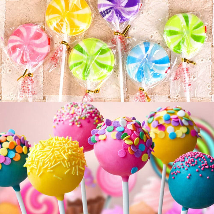 Esslly Lollipop Candy Sticks – Pack of 100, 4.5-12 inches