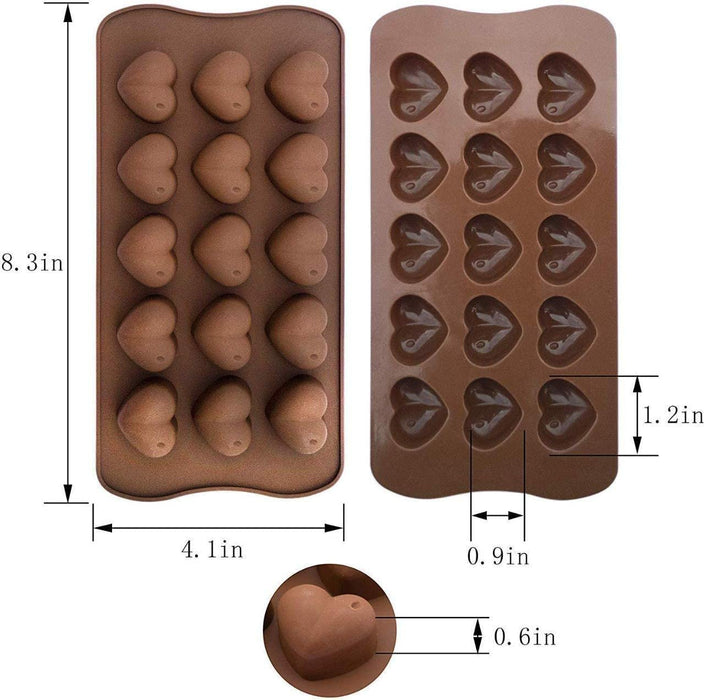 15 Cavity Heart Silicone Mould