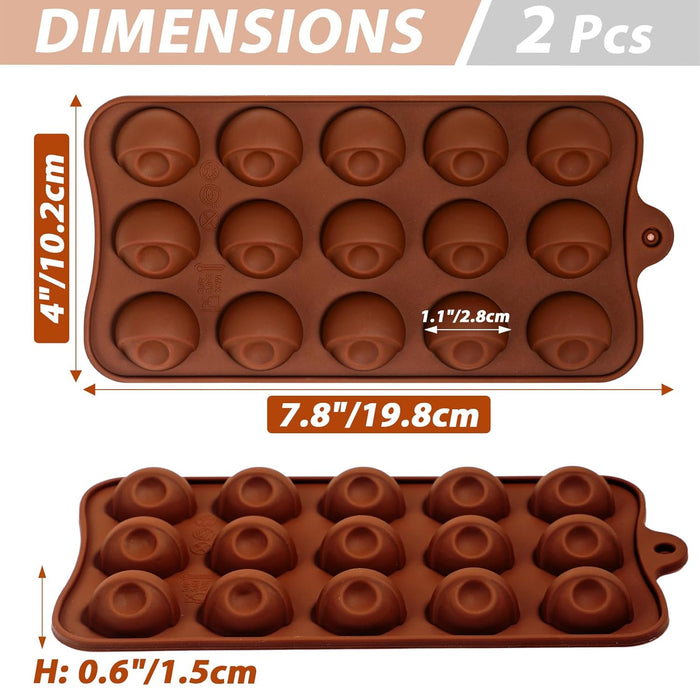 15 Cavity Half-Sphere Silicone Mould