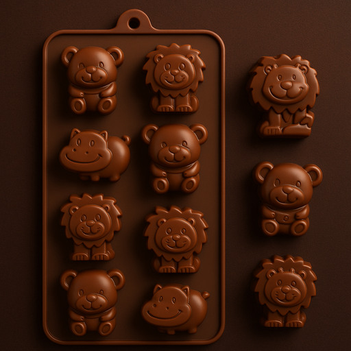 Esslly’s 8-cavity animal-shaped chocolates silicone mould