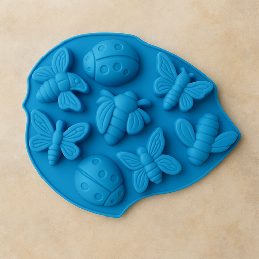 Esslly's 8-Cavity Insects Silicone Mould - Ladybug, Bee & Butterfly Design