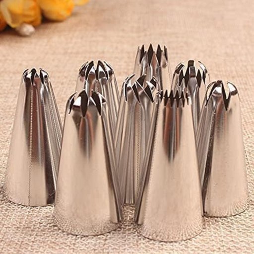 Create stunning floral designs effortlessly with Esslly’s 8-piece stainless steel icing nozzle set,