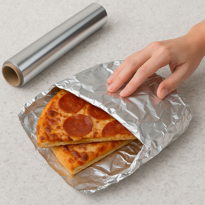 Aluminium Foil (18 microns, 1kg) for wrapping, storing, and baking.