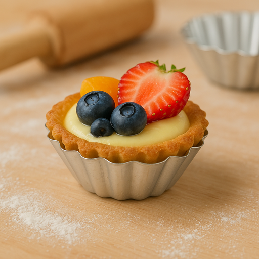 Bake perfect tarts, cheesecakes & quiches with Esslly’s durable aluminium mini tart moulds.