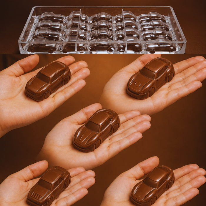 Assorted Car Chocolate Mould Polycarbonate – 20 Cavities