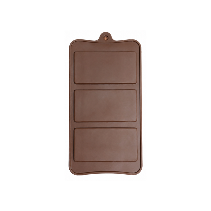 Broken Abstract Pattern Chocolate Bar- Silicone Mould | 3 Cavities | Flexible Non-Stick | Brown