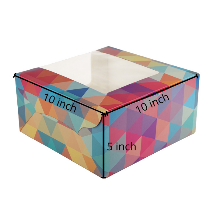 Esslly premium cake boxes with L-shaped window