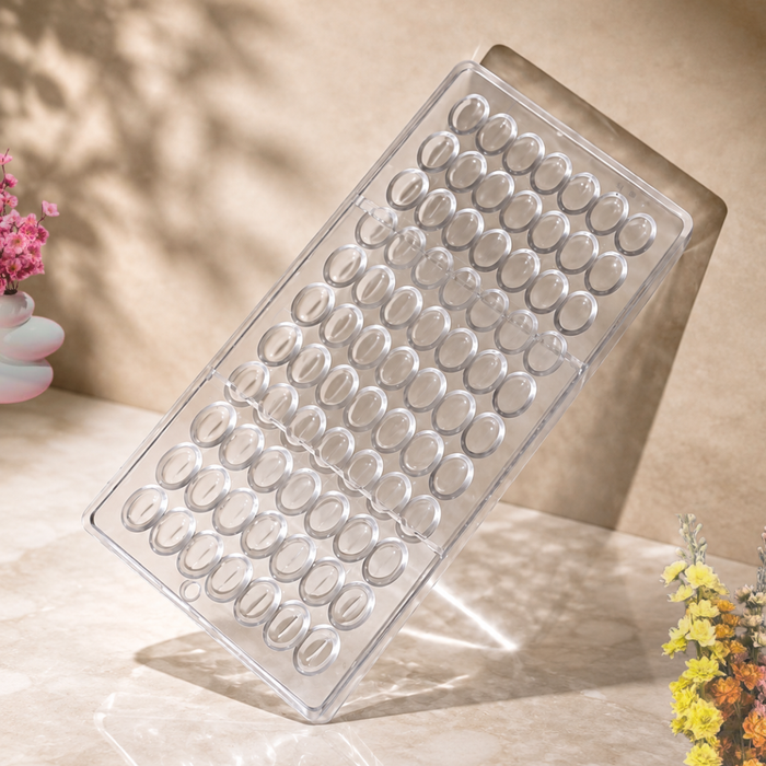 Coffee Bean Shaped Polycarbonate Chocolate Mould- 77 Cavities