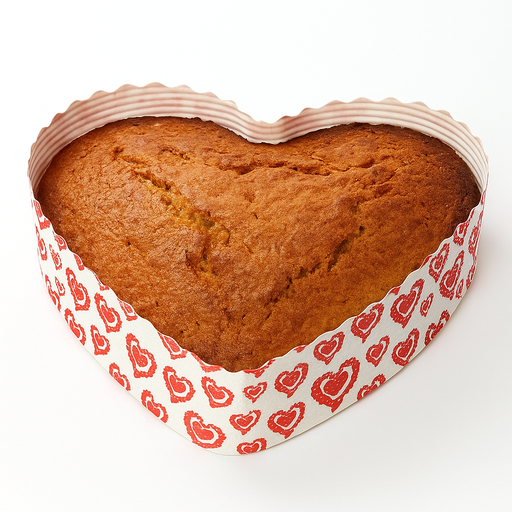 Esslly’s Heart Paper Baking Mould—oven-safe, grease-proof, and perfect for 100g heart-shaped treats.