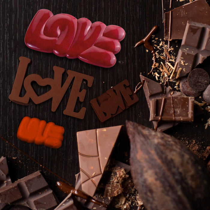 romantic chocolates and candies effortlessly with this non-stick, food-grade LOVE silicone mould.