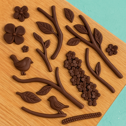 nature-inspired decorations with Esslly’s silicone mould.