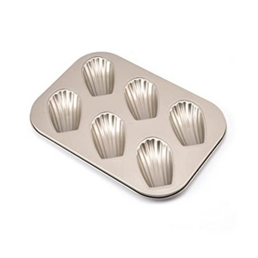Bake perfect Madeleines with the Esslly 6-Cavity Non-Stick Madeleine Tray.