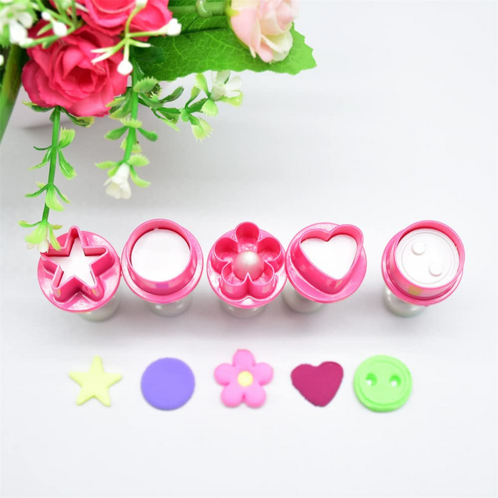 Create perfect fondant, cookies, and crafts with Esslly Mini Plunger Cutter Set