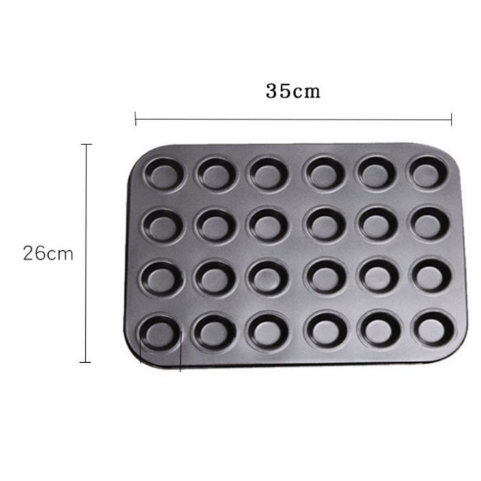 Esslly Non-Stick 24-Cavity Mini Muffin Tray Food-Grade Bakeware