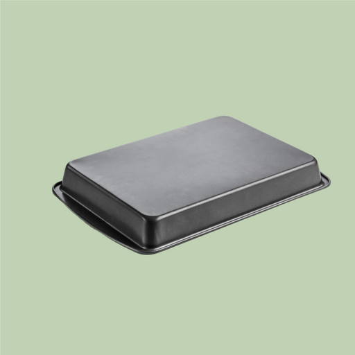 Bake, roast, and cook with the Esslly Non-Stick Rectangle Tray.