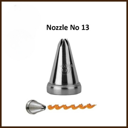Create stunning cake decorations with Esslly Noor Icing Nozzle 5 Star | No. 13.