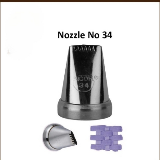 textured cake designs with Esslly Noor Icing Nozzle No. 34.