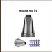 ribbed band patterns effortlessly with Noor Icing Nozzle No. 35