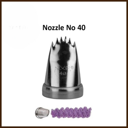 fluted and frilled ribbon designs effortlessly with Esslly Noor Icing Nozzle No. 40