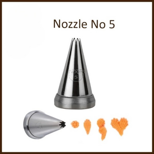 Create intricate rope patterns with the Esslly Noor Icing Nozzle No. 5.