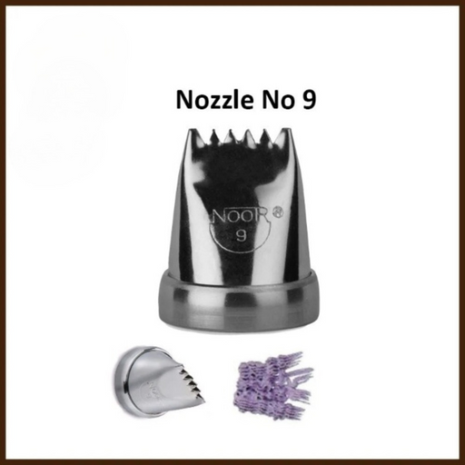 Create flawless fancy band designs with Noor Icing Nozzle No. 9.