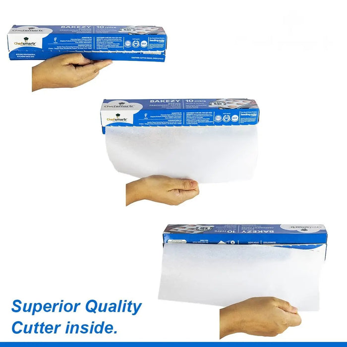 Image showing application of Cutter inside the box for cutting parchment paper