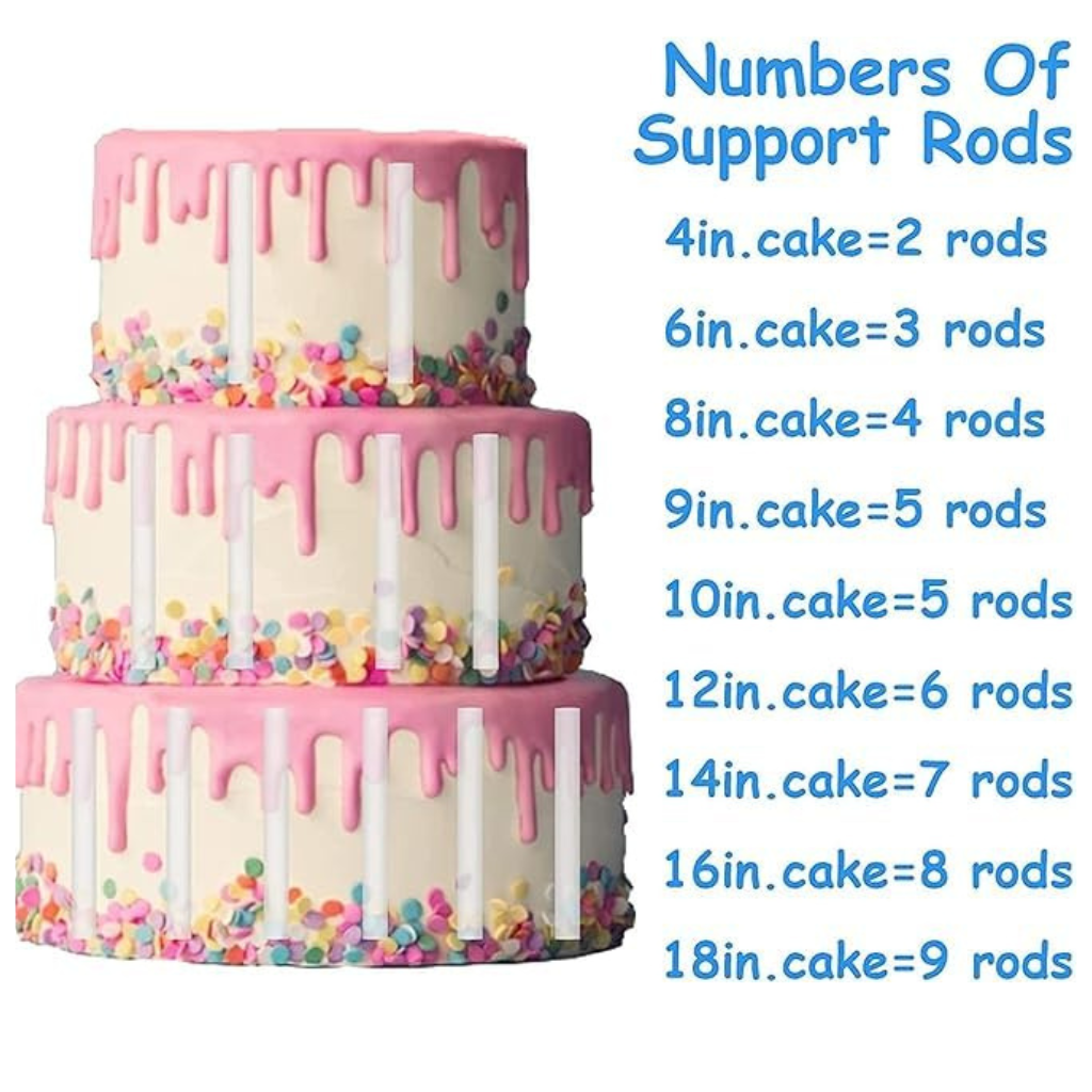 thumbnail image 2 of 32-Piece Cake Dowel Rods & Separator Plates - Tiered Cake Support System 2 of 11