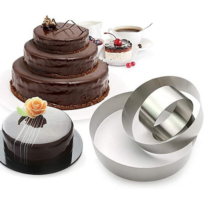 Stainless Steel Round Cake Mould Open Bottom, Durable Rust
