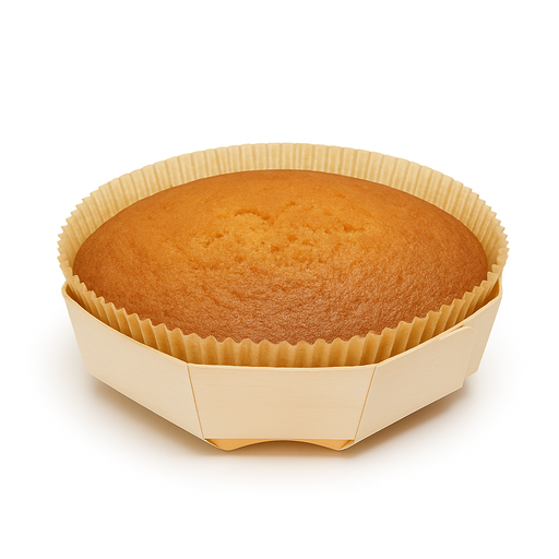 Round Wooden Baking Mould & Paper Liners Set | 300g | Pack of 8