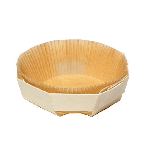 Panibois Round Wooden Moulds &amp; Paper Liners Set