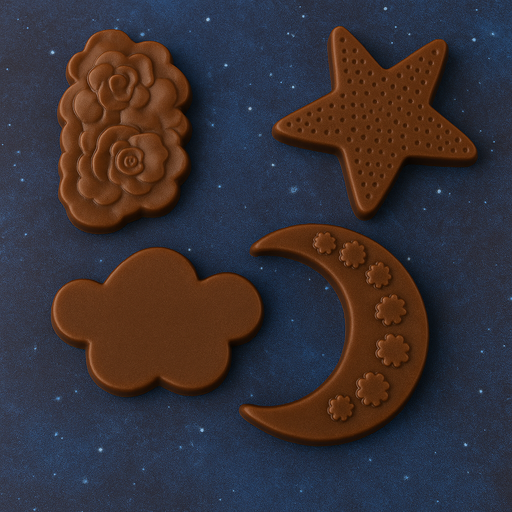Esslly’s Sky Theme Silicone Fondant Mould! Featuring intricate cloud, star, and moon shapes.
