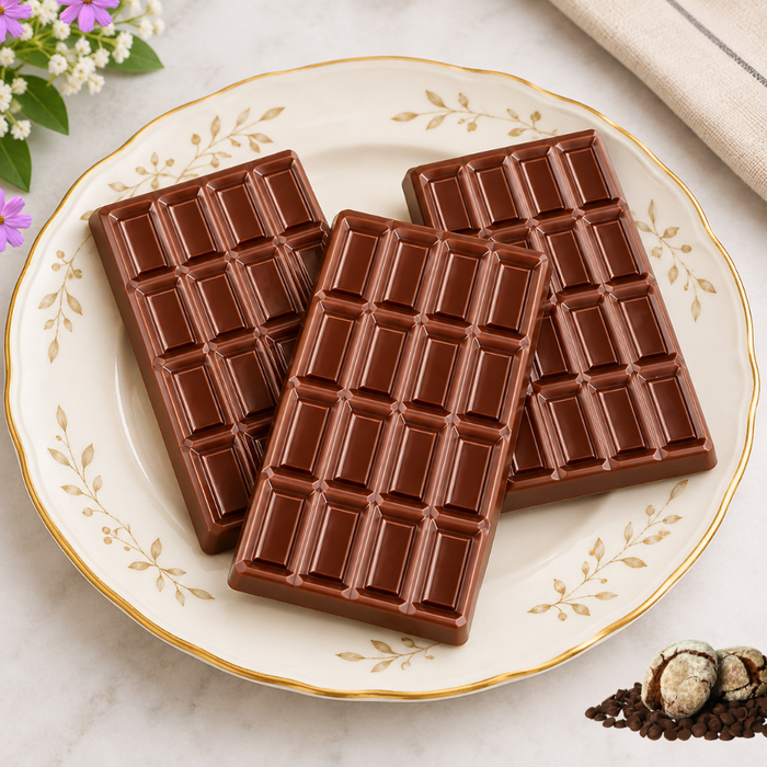 Slim Rectangular Chocolate Bar Polycarbonate Mould 48 Cavities– 3 Bars 16 Segments Each