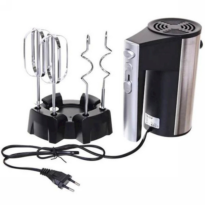 Powerful 300W Sonifer Hand Mixer with 5 speeds, turbo boost, ergonomic grip, chrome beaters, and snap-on storage case for effortless baking and cooking.