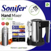 Powerful 300W Sonifer Hand Mixer with 5 speeds, turbo boost, ergonomic grip, chrome beaters, and snap-on storage case for effortless baking and cooking.