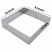 stainless steel square cake ring for precise baking.