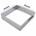 stainless steel square cake ring for precise baking.