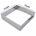 stainless steel square cake ring for precise baking.